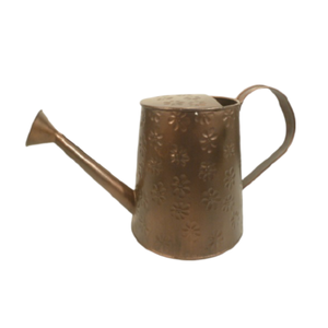 Conception gaufrée Antique fini fleur métal arrosoir extérieur décoratif à la main jardin décor métal arrosoir - Product Image 1