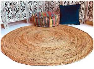 Jute naturel de haute qualité forme personnalisée écologique moderne couleur unie tapis de bain tissé à la main pour une utilisation dans la salle de bain - Product Image 5