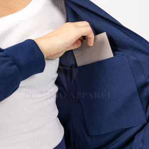 Blouse de travail pour médecin d'hôpital, uniforme à manches longues avec fermeture boutonnée et plusieurs poches fonctionnelles - Product Image 6