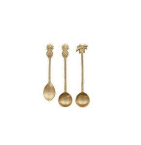 Vente en gros de cuillère de luxe à long manche en laiton antique faite à la main couverts de conception personnalisée à polir miroir couverts réutilisables vendeur chaud - Product Image 1