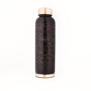 100% pur fait à la main 1000 ML cuivre bouteille d'eau diamant conception étanche joint gratuit couleur mate usine en gros verres - Product Image 1