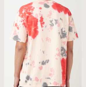 Camisetas coloridas de lavado con ácido de talla grande para hombre de alta calidad, camisetas de lavado con ácido desteñido al sol desgastado de peso pesado para hombre - Product Image 1