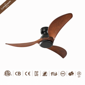 42 Inch Flush Mount Wood Blade <b>Ceiling</b> <b>Fan</b> Without Light 3 Blade Mid Century Modern Quiet DC Motor <b>Remote</b> <b>Control</b> for Home - Product Image 5