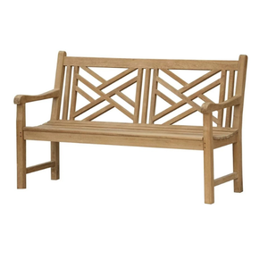 Banc de jardin moderne en bois de teck de qualité supérieure à 2 places Mobilier de patio à dos croisé à montage facile pour la cuisine et la villa à l'extérieur - Product Image 6