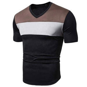 Camiseta deportiva de gimnasio para hombre de alta calidad, Lisa V con cuello en ropa de calle, sublimación personalizada, camisetas de manga corta de poliéster 100% para hombre - Product Image 5