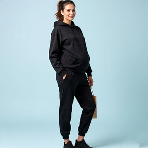 Survêtement de maternité surdimensionné pour femmes, survêtement de grossesse, jogging lourd, 100% coton, survêtements de maternité pour femmes - Product Image 2