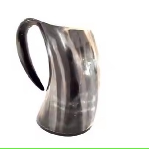 Mug en corne de viking, corne naturelle, artisanat, mug d'inspiration médiévale à vendre et bière, poignée parfaite, mug en corne de viking à vendre - Product Image 4