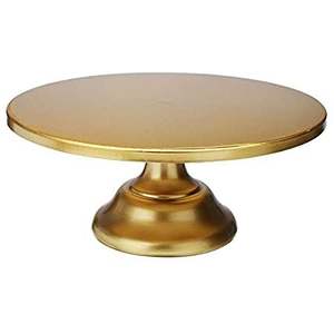Support à gâteau rond en métal de style américain, décorations de table pour desserts, support à gâteau doré fait à la main, support de présentation pour servir le gâteau - Product Image 5