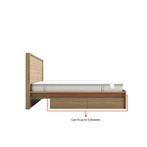 Cadre de lit de rangement avec tiroirs sous le lit, empilable, mobilier de chambre en bois minimaliste pour le rangement domestique - Product Image 5