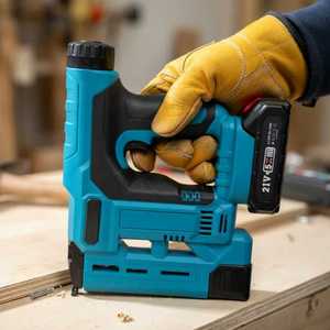 <span class=keywords><strong>Cloueur</strong></span> sans fil avec batterie lithium-ion - Pistolet à clous électrique rechargeable pour le travail du bois, le bricolage et la construction industrielle - Product Image 2