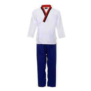 Haute qualité unisexe écologique blanc Arts martiaux porter Taekwondo WTF Dobok uniforme léger et respirant - Product Image 3