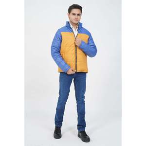 Unze London Mens ABEEIL Casual Winter <b>Jacket</b> Reversible Hooded Nylon Zipper Closure Waterproof Breathable Polyester Print - Product Image 6