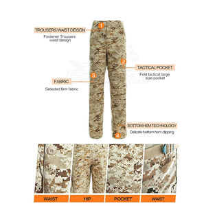 Vente en gros Ensemble d'uniformes de sécurité à poches multiples Uniformes de camouflage extérieur Uniforme tactique Combinaisons de camouflage deux pièces - Product Image 5