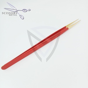 Wholesale Hand Tested Professional <b>Stainless</b> <b>Steel</b> Diamond Grip Eyelash Tweezers 90 Degree <b>Angle</b> Multifunctional Design for - Product Image 3