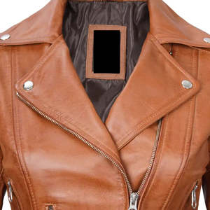 Top qualité meilleure arrivée femmes mode vestes en cuir pour vêtements d'hiver à manches longues vestes en cuir blanc pour les femmes - Product Image 5