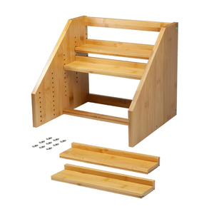 Pot à épices en bois support organisateur affichage comptoir garde-manger mural boîte à épices en bois prix de gros - Product Image 5