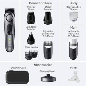 Braun All-in-One Style Kit Serie 7 7410, Recortadora 8 en 1 para Hombre con Recortadora de Barba, Recortadora Corporal para el Cuidado Personal, Resistente al Agua - Product Image 4