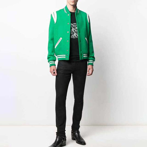 Best OEM Manufacturing Varsity <b>Jacket</b> for Men New Trendy Street Wear Letterman <b>Jackets</b> Stand Collar Coated Directly Pakistan - Product Image 2