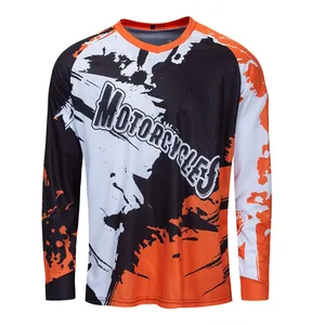2024 Neues Design einfarbiges Motocross-Jersey Fahrradbekleidung Downhill MTB-Shirts für Vertrieb 1-teilig Sportbekleidung Erwachsene für Herren