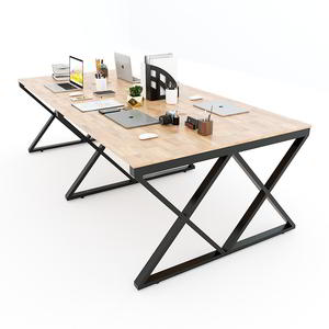 Mesa Minimalista XConcept HBXC008 de 120x240cm para 4 Personas, Sistema de Ensamblaje de Madera de Caucho - Product Image 1