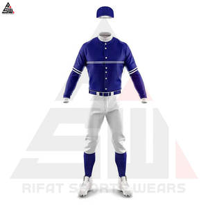 Mejor diseño personalizado Color y tamaño transpirable manga corta conjuntos de uniformes de béisbol ligero 100% poliéster de alta calidad - Product Image 5