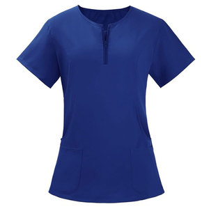 Blouses d'hôpital personnalisées OEM en gros pour femmes, en coton léger, polyester et élasthanne, sans coutures, pour infirmières - Product Image 3