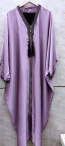 Vêtements musulmans traditionnels islamiques élégants et modestes pour femmes, belle fermeture à glissière ouverte sur le devant, Abaya Style Dubaï-Accessoire inclus - Product Image 2