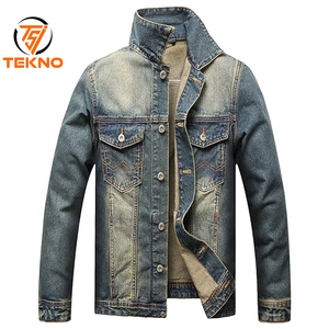 Chaquetas vaqueras de último diseño 2025 para hombre, temporada de invierno transpirable, venta al por mayor, precios baratos, chaqueta vaquera de talla grande para hombre - Product Image 1