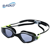 Lunettes de natation professionnelles SAEKO Custom Biofuse Wide Vision, anti-buée, protection UV, 5 couleurs, taille adulte, sangle de tête ajustable