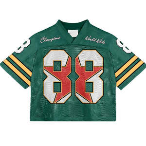 Camiseta deportiva de moda urbana unisex personalizada al por mayor, conjunto de camisetas de fútbol de gran tamaño con estampado de malla transpirable para el verano - Product Image 5