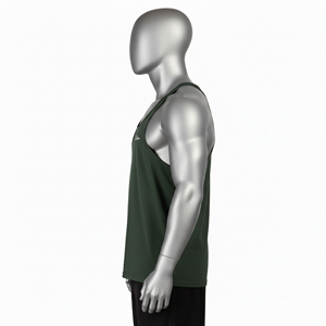 Débardeur Homme 100% Coton Tricoté Sans Manches Respirant Écologique Anti-UV Sportif Athlétique avec Logo Frontal - Product Image 1