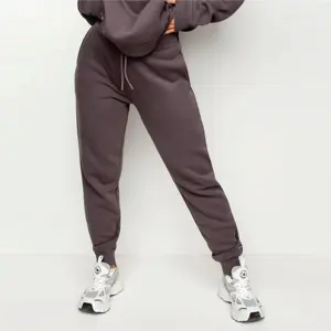 60% sorumlu kaynaklı pamuk % 40% Polyester temeli boy Joggers yumuşak kayrak kadın eşofman dipleri