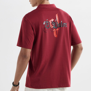 Polo deportivo de poliéster y algodón con logotipo personalizado para hombre, ropa informal de gran tamaño con cremallera para hombre con DTF - Product Image 2