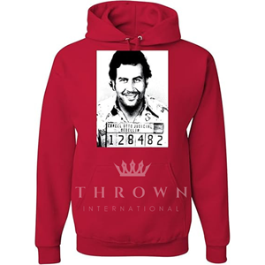 Sudadera con capucha personalizada con impresión DTG Pablo Escobar, 100% algodón, 500 g/m², Asaa, corte ajustado, lavado ácido, para hombre - Product Image 5