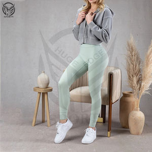 Leggings de compresión con corte en V y efecto fruncido para realce de glúteos, pantalones de yoga y entrenamiento para mujer, de poliéster y nailon, de talle alto. - Product Image 5