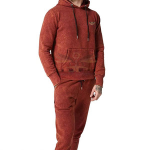 Vêtements de mode survêtements lavés à l'acide vêtements d'hiver survêtements lavés à l'acide survêtements de lavage à l'acide de couleur unie - Product Image 3