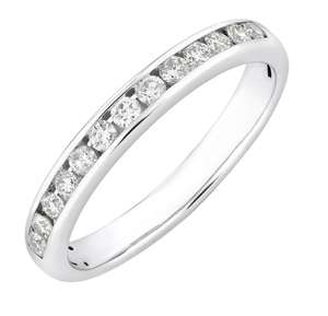 Deux bagues d'éternité en diamant naturel et cultivé en laboratoire pour femmes bijoux fins pour anniversaire de mariage en gros disponible - Product Image 2