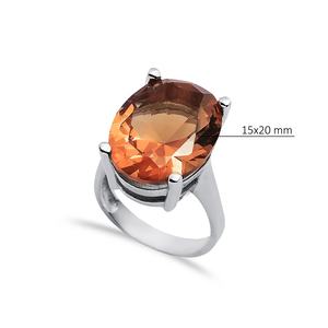 15x20มม. แหวนเงินซุลทาไนต์ทรงรีทำด้วยมือสไตล์ตุรกี925สเตอร์ลิงขายส่งเครื่องประดับเงินสำหรับผู้หญิง - Product Image 2