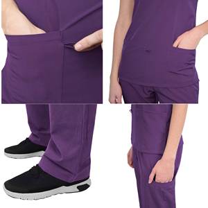 Conjunto de uniformes de algodón y poliéster para mujer, uniforme de enfermera para personal médico, clínica, con logotipo personalizado - Product Image 5