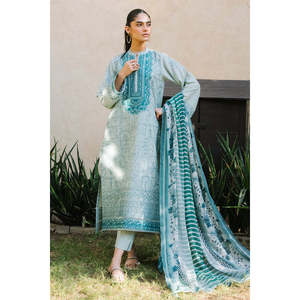 Ensemble de costume en lawn brodé 3 pièces pour femmes avec dupatta en mousseline imprimée BM-62003 - Product Image 6