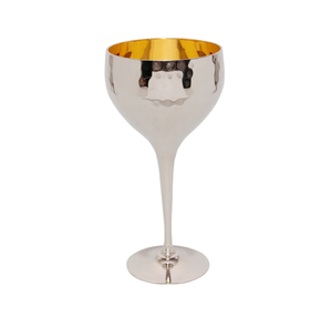 Verre à vin écologique Prix de gros Accessoires de bar Couleur argent Conception populaire Tasse à vin en métal de qualité supérieure - Product Image 1
