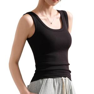 Camiseta Corta de Verano para Mujer con Logotipo Personalizado, 100% Algodón, Espalda Deportiva, Sin Mangas - Product Image 2