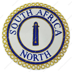 Masonic Craft Provincial Junior Warden Undress Badge bordado a mano con alambre de lingote dorado Accesorio de ropa para hombre - Product Image 1