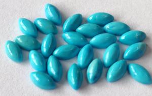 Cabochon de marquise turquoise naturelle de la Belle au bois dormant de l'Arizona 3X6mm de qualité supérieure-Loose Arizona Turquoise Marquise - Product Image 3