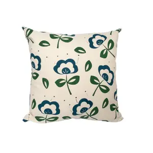 Housses de coussin de forme carrée Rose fleur imprimée housses d'oreiller amovibles et lavables pour la décoration de ferme de canapé