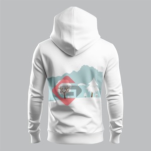 เสื้อฮู้ดแบบสวมหัวสำหรับผู้ชายเสื้อมีฮู้ดแบบซับลิเมชันสะพายไหล่แบบซิปเต็มตัวสำหรับใส่ได้ทั้งชายและหญิง3D โลโก้ตามสั่ง - Product Image 6