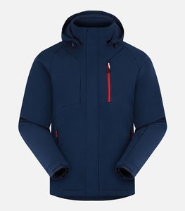 Veste Softshell à Capuche avec Fermeture Éclair et Col Montant Premium pour Hommes Vente en Gros Tissu Doux Imperméable et Coupe-Vent Veste Chaude pour Hommes - Product Image 4