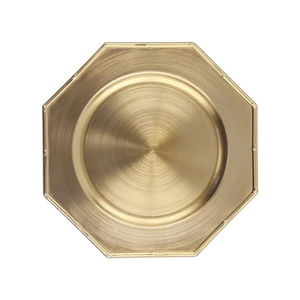 Elégante assiette de chargement en bronze fini idéale pour les banquets et les célébrations de l'Inde. - Product Image 1
