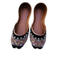Chaussures Khussa Jutti pakistanaises faites à la main pour femmes, tendance mode estivale la plus vendue, à lacets, plates, respirantes, antidérapantes, pour mariage et fête