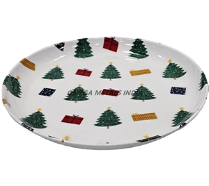 Plateau de service élégant avec des rayures accrocheuses en rouge et rose Idéal pour servir des collations et afficher des objets décoratifs dans votre maison - Product Image 4